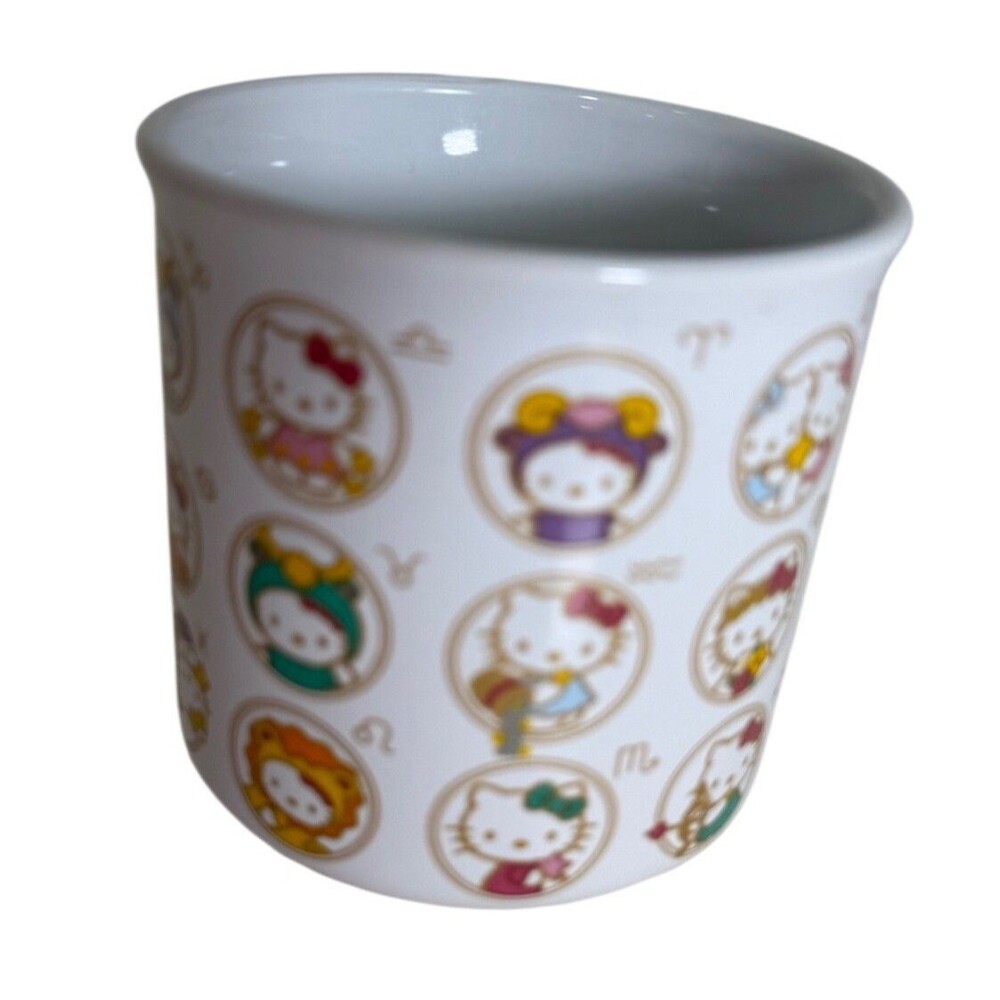 Hello Kitty Zodiac Ceramic Mug Astrology Rare Sanrio Design Collectible